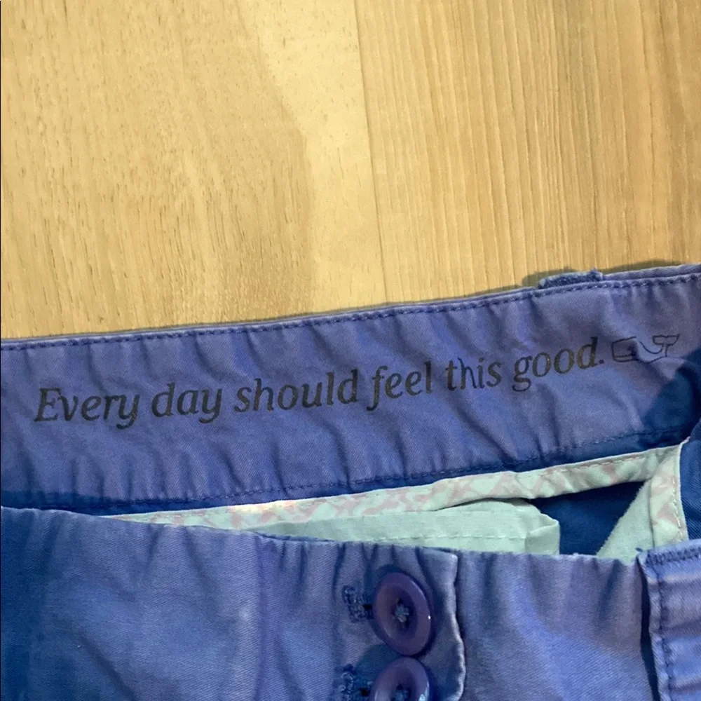 Vineyard Vines Blue Bermuda Shorts Casual Cotton Blend - Picture 3 of 5